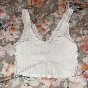 White cropped tank
